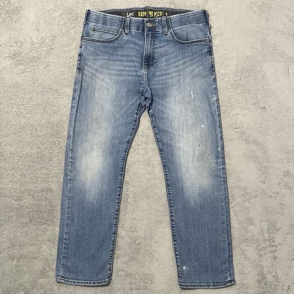 Lee Jeans Mens 36x29 Blue Extreme Motion Slim Fit Straight Leg Pants - Picture 1 of 15